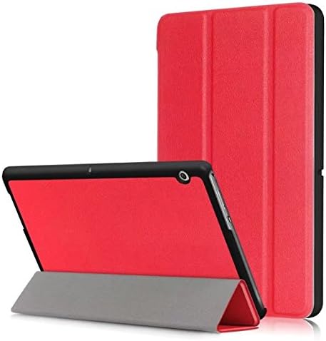 Abtory HUAWEI MediaPad T3 10.0 Case, Ultra Slim Lightweight Smart-shell Stand Protective Case Cover for HUAWEI MediaPad T3 10.0 inch Tablet Red
