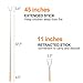 bbqstyle Marshmallow Roasting Sticks, Premium 45'' Extendable Rotating Telescoping Forks for Hot Dog and Smores, Special Safe and Healthy Cookware for Campfire, Camping and Bonfire, Set of 4