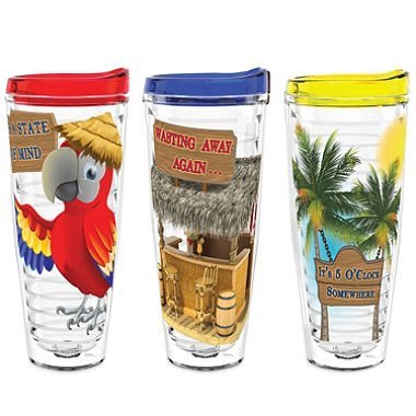 Tumblers Margaritaville 3-Pack - Assorted Colors-26oz capacity with sealable Lid