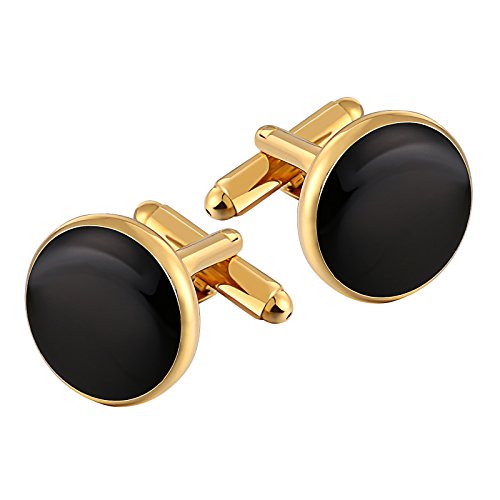 Aienid Cufflinks and Studs Set for Tuxedo Shirts Business Wedding Stainless Steel 2 Cufflinks and 8 Studs