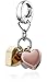 Fossil Tri-Tone Stainless Steel Heart Charm