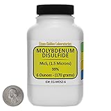 Molybdenum Disulfide [MoS2] 99% AR Grade Powder 6 Oz in a Space-Saver Bottle USA