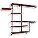John Louis Home JLH-523 DIY Solid Wood Closet System, Standard, Red Mahogany