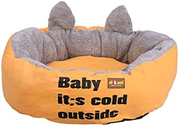 ALL4PETS Round Shape CAT Style PET Bed for Puppy,Small Dogs and Cats-Small