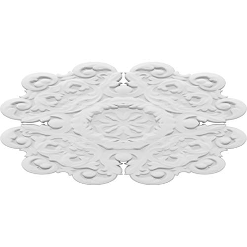 Ekena Millwork ROSC050X025RYNUF 5" W x 2 H x 1/2" P Medium Reynolds Rosette, Wh…