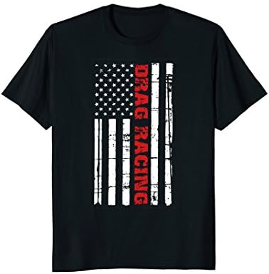 Drag Racing Flag Shirt Street Outlaws Race American T-Shirt