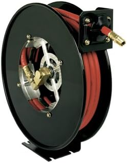 Heavy Duty Hose Reel by Hosetract 3/8" ID x 50" 300 PSI Open Reel Spring type 1/4" Male NPT Hose End Connection 1/2" Female NPT Hose Reel Inlet MADE IN USA