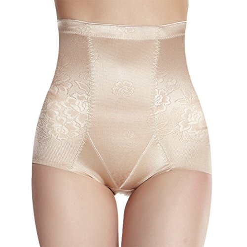 Shymay Women's High Waisted Shapewear Firm Control Waist Slimmer Panty Girdle, Nude, Small