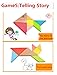Elloapic 7 Piece Children Kids Educational Toy Colorful Wooden Brain Training Geometry Intelligence Tangram Puzzle Jigsaw Puzzle + one Small Gift