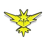 Zapdos Pin Pokemon Go Plus Pins by PokeSwag-Cool Yellow Team Gym Badges-Team Instinct Zapdos-Metal Lapel Button-Enamel Fill Emblem-Pokemon Games Kanto Fans & Collectors-Accessories for Boys & Girls