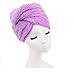 Shintop Microfiber Super Absorbent Dry Hair Cap Shower Hat for Bath Spa (Purple)