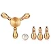 Fidget Spinner 6 Sides, Magicfly Detachable Spinner with Steel Ball, Mini Bowling Playing, Luxury Premium Bearing Metallic Spinner, High Speed Spins 4 Minutes+ (Metal Gold)