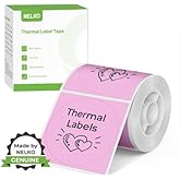 Thermal Labels for Nelko PM220 Label Maker, 2 inch (50mm) Round Thermal Label, Waterproof, Multi-Purpose Label Tape, 1 Roll of 150 Self-Adhesive Thermal Paper (Pink)