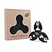 Fidget Hand Play Spinner Toys, 2017 Brighting Chrome Steel Ball Counterweight 360 High Speed Decompression Focus Gifts for Children Adults Spin 3-5 Mins (Black)