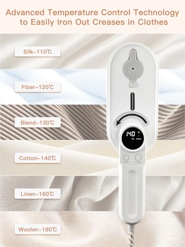 Steamer for Clothes,Steam Iron 1200W 2-in-1 Portable Garment Travel Steamer, Professional 6 Modes, 15s Fast Heat-up, 110ml Water Tank, 180° Handle(White)