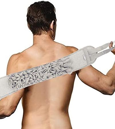 Prime Mesh Back Scrub Puffs Bath Massager Sponge With Rope Handles Men And Women Multi Color Pack Of 1