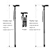 BigAlex Walking Cane,Adjustable Walking Cane,Flexible,Lightweight,Adjustable, Portable Hand Walking Stick - Balancing Mobility Aid - Sleek, Comfortable T Handles for Men for Women(Black)