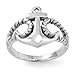 925 Sterling Silver Anchor Ring
