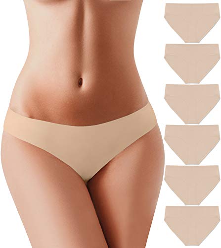 BUBBLELIME Bikini Panties Women's Low Rise String Breathable Soft Underwear Bonded No Show (6 Pack&3 Pack&1 Pack)
