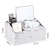 UnionBasic Multifunctional PU Leather Office Desk Organizer Pad Notebook File Box Holder Storage Organizer Tissue Box (Marble White - New)