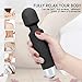 Lamantt Rechargeable Personal Wand Massager,Cordless Personal Massager Handheld with 20 Patterns & 8 Speeds Waterproof and USB Wand Massage, Recovering Back Neck Legs (Black-1)