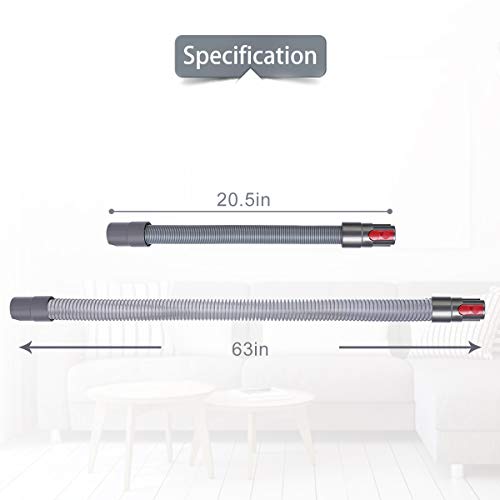 LANMU Flexible Extension Hose Attachment Compatible with Dyson V15 V12