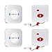 CallToU Caregiver Pager Wireless Nurse Call Alert System Patient Emergency Help Button for Elderly Seniors Disabled Pregnant Women 2 Waterproof Mounted Transmitters 2 Plugin Receivers