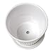 Set of 2 Decorative Fluted Design 5-Inch White Round Ceramic Plant/Flower Planter Pot with Attached Saucer