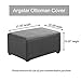 Argstar Jacquard Ottoman Covers Slipcover Rectangle for Living Room, Stretch Slipcover for Ottoman, Elastic Ottoman Slip Cover, Dark Grey Folding Storage Stool Furniture Protector (Small, Dark Gray)