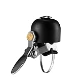 RockBros Bike Bell for Adults Black Retro Mantis Shape Cycling Handlebar Bell Horn Black