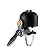 RockBros Bike Bell for Adults Black Retro Mantis Shape Cycling Handlebar Bell Horn Black