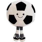 13.7inch Football Plush Toys,Rugby Stuffed Sports Balls Toy,with feet Creative Soccer Doll,Cute Fun Soft Plush Ball,Plush Stuffed Spherical Soft Toys Sports Throw Pillow Cushion Kids Gift (Football)
