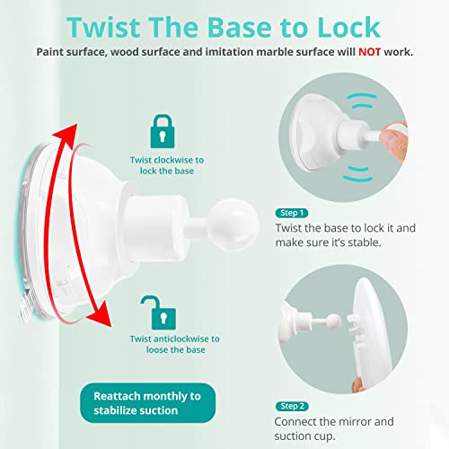 Fabuday 15X Lighted Magnifying Mirror with Lights Large 8 Inch Makeup