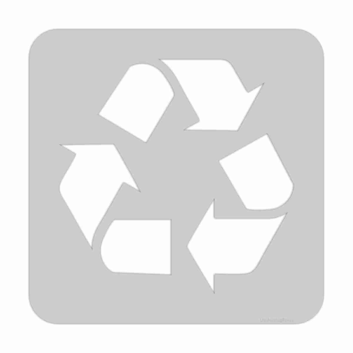 Stencil Recycle Symbol, Pick a Size Handmade