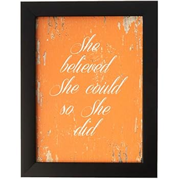 SpotColorArt She She Believe She Could So She Did Framed Canvas Art, 7