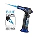 Turbo Blue Magnum Jet Flame Refillable Torch Lighter - Powerful Windproof Flame (6-Pack)