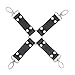 Bondage Restraints Kit for Sex 10 Pcs with Adjustable PU Leather Wrist Ankle Cuffs