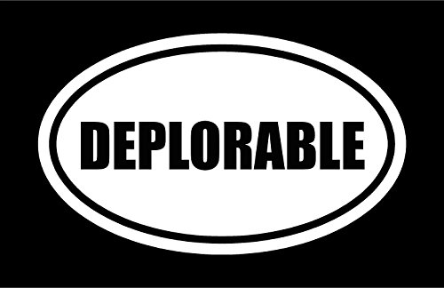 Trump 2024 Deplorable Oval Euro Style Vinyl Sticker 5" x 3.5" Republican Party