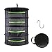 HYDGOOHO Herb Drying Rack Net Dryer 4 Layer 2ft Black W/Green Zippers Mesh Hydroponics