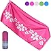 Tuvizo Beach Towel - Microfiber Quick Dry Sand Free Oversized Towels with Travel Bag 71 x 31” (Fuschia)