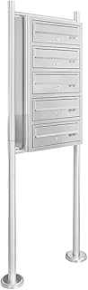 V2aox Edelstahl System Standbriefkasten Briefkastenanlage Briefkasten Postkasten 4 Fächer