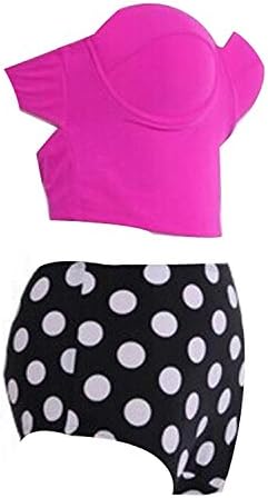 KDHJJOLY Soft Women Sexy Polka Dots Highwaist Push Up Bikini Set Swimwear Swimsuit As Picture S Hot