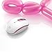 Wireless Mouse (Battery Included), FD M510c 2.4G Mini Silent Click Cordless Mouse, Optical Travel Mice with Nano USB Receiver for Desktop, Laptop, Computer, Chromebook and Notebook (White and Pink)