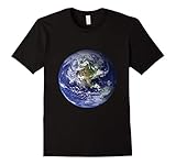 Mens Planet Earth North America Globe Space Globe Tee T Shirt Large Black