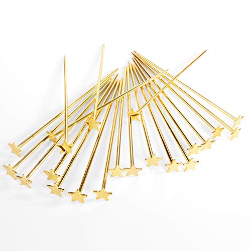 Gold Cocktail Picks Star, Stainless Steel Martini Picks, Fancy Metal