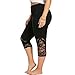 Fashion Women Yoga Leggings Lace Plus Size Skinny Sport Pants Exercise Trousers