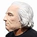 CreepyParty Deluxe Halloween Costume Party Latex Human Head Mask Washington White