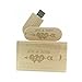 LXSINO Wood USB Flash Drive with Laser Engraved Mr & Mrs Design – 32GB Wood USB 2.0 Flash Drive Memory Stick Pen Drive with Cute Sliding Door Wood Box for Bride, Groom