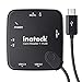 Inateck Card Reader Adapter, USB OTG Adapter with SD/TF/MS/M2 Card Slot and 3 USB 2.0 Ports, (No Power Adapter), Black, HB3001G primary