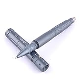 JPC Tactical Military Pen for Men with Flashlight, Personal Defensive Multitool Pen with Emergency Glass Breaker, Edc Small Ballpoint Aluminum Pen with LED Light, Security and Multifunction